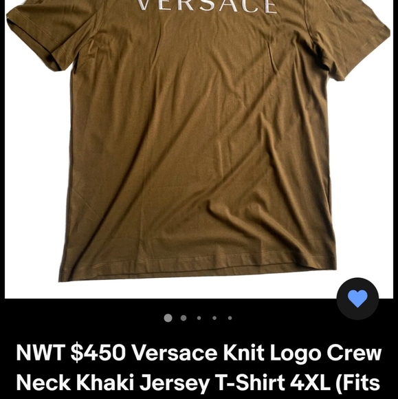 Brand New Brown Versace T shirt  size 4XL - Picture 7 of 8